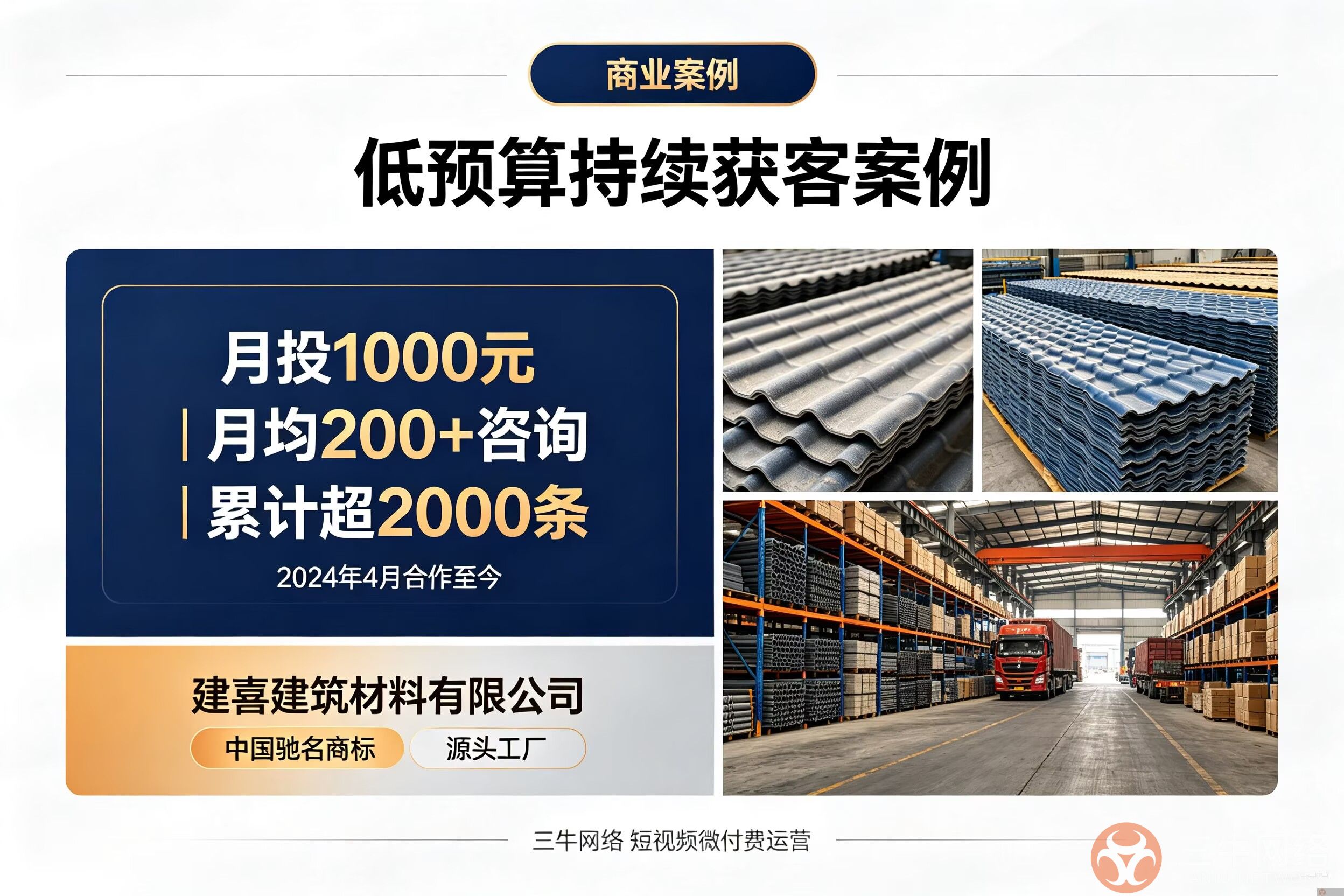 30 年建材老牌企业线上获客难?短视频微付费一年斩获 2000 + 精准线索(图2) 3C1AB3A9872FB65A9A57579C6AE06BE3.jpg